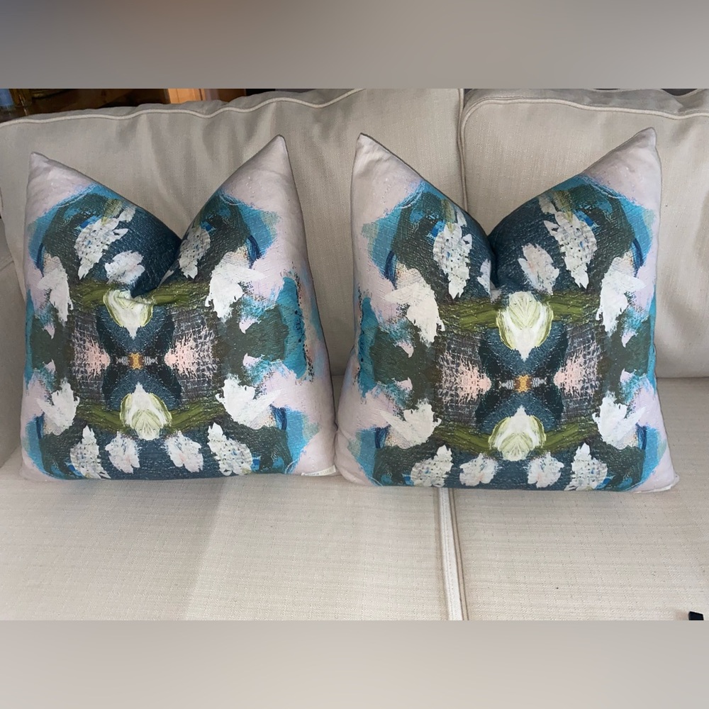SOLD Laura Park Watercolor Pillow Covers (set of 2)